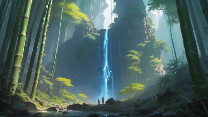 Shinrin Yoku. Visualization of forest bathing.